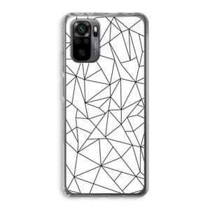 CaseCompany Geometrische lijnen zwart: Xiaomi Redmi Note 10 Pro Transparant Hoesje