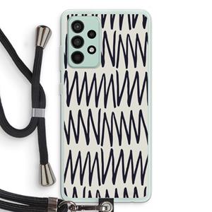 CaseCompany Marrakech Zigzag: Samsung Galaxy A52s 5G Transparant Hoesje met koord