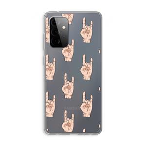 CaseCompany Rock: Samsung Galaxy A72 Transparant Hoesje