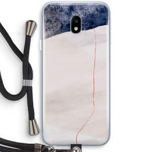 CaseCompany Stone White: Samsung Galaxy J3 (2017) Transparant Hoesje met koord