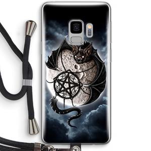 CaseCompany Volle maan: Samsung Galaxy S9 Transparant Hoesje met koord