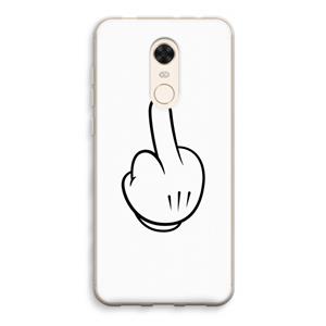 CaseCompany Middle finger white: Xiaomi Redmi 5 Transparant Hoesje