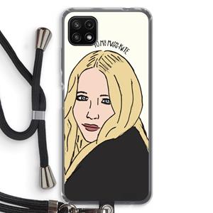CaseCompany Mary Kate: Samsung Galaxy A22 5G Transparant Hoesje met koord