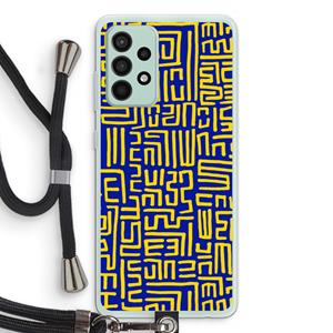 CaseCompany Majorelle Blue Print: Samsung Galaxy A52s 5G Transparant Hoesje met koord