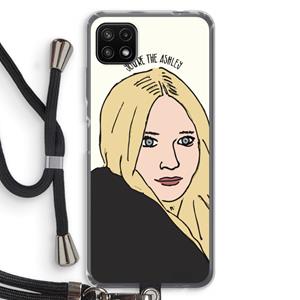 CaseCompany Ashley: Samsung Galaxy A22 5G Transparant Hoesje met koord