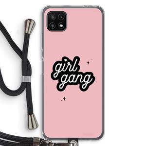 CaseCompany Girl Gang: Samsung Galaxy A22 5G Transparant Hoesje met koord