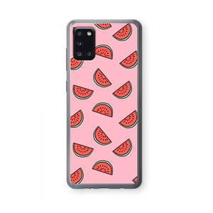 CaseCompany Watermeloen: Samsung Galaxy A31 Transparant Hoesje
