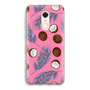 CaseCompany Kokosnoot roze: Xiaomi Redmi 5 Transparant Hoesje