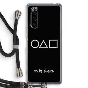 CaseCompany Squid Game: Sony Xperia 5 Transparant Hoesje met koord