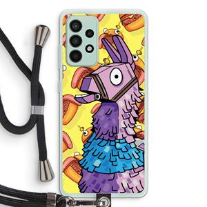 CaseCompany Loot Burger: Samsung Galaxy A52s 5G Transparant Hoesje met koord
