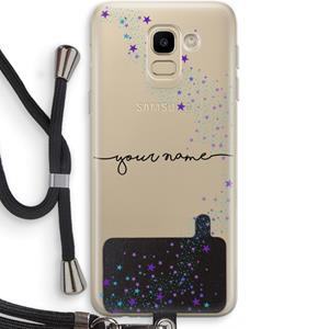 CaseCompany Sterren: Samsung Galaxy J6 (2018) Transparant Hoesje met koord