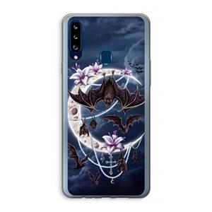 CaseCompany Vleermuizen Maan: Samsung Galaxy A20s Transparant Hoesje