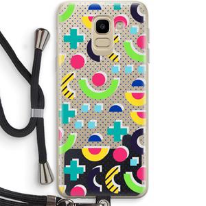 CaseCompany 8-bit N°1: Samsung Galaxy J6 (2018) Transparant Hoesje met koord