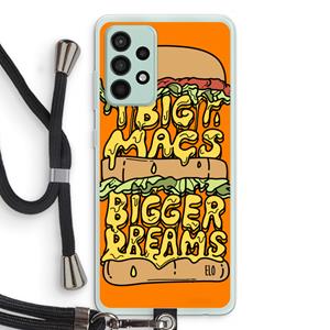 CaseCompany Big Macs Bigger Dreams: Samsung Galaxy A52s 5G Transparant Hoesje met koord