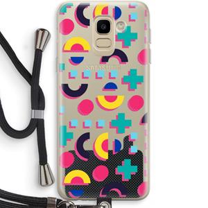 CaseCompany 8-bit N°2: Samsung Galaxy J6 (2018) Transparant Hoesje met koord
