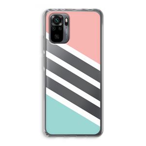 CaseCompany Strepen pastel: Xiaomi Redmi Note 10 Pro Transparant Hoesje