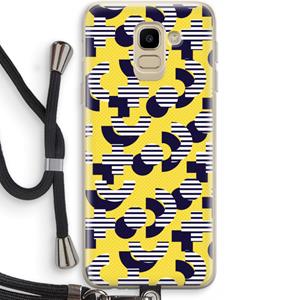CaseCompany 8-bit N°3: Samsung Galaxy J6 (2018) Transparant Hoesje met koord