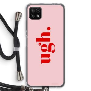 CaseCompany Ugh: Samsung Galaxy A22 5G Transparant Hoesje met koord