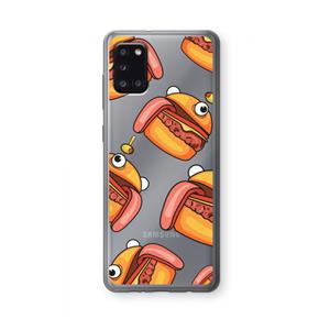 CaseCompany Hamburger: Samsung Galaxy A31 Transparant Hoesje