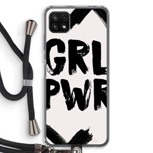 CaseCompany Girl Power #2: Samsung Galaxy A22 5G Transparant Hoesje met koord