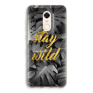 CaseCompany Stay wild: Xiaomi Redmi 5 Transparant Hoesje