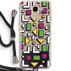 CaseCompany 8-bit N°4: Samsung Galaxy J6 (2018) Transparant Hoesje met koord