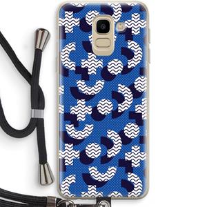 CaseCompany 8-bit N°5: Samsung Galaxy J6 (2018) Transparant Hoesje met koord