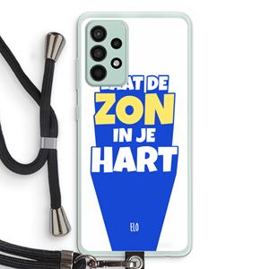 CaseCompany Laat de zon in je hart: Samsung Galaxy A52s 5G Transparant Hoesje met koord