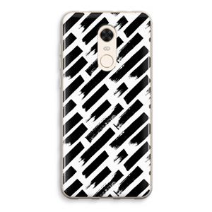 CaseCompany Zwarte vegen: Xiaomi Redmi 5 Transparant Hoesje