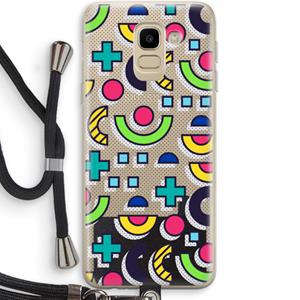 CaseCompany 8-bit N°6: Samsung Galaxy J6 (2018) Transparant Hoesje met koord