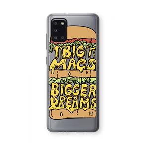 CaseCompany Big Macs Bigger Dreams: Samsung Galaxy A31 Transparant Hoesje