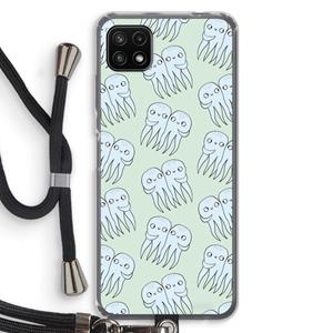 CaseCompany Octopussen: Samsung Galaxy A22 5G Transparant Hoesje met koord