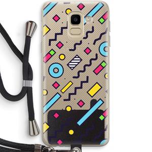 CaseCompany 8-bit N°8: Samsung Galaxy J6 (2018) Transparant Hoesje met koord