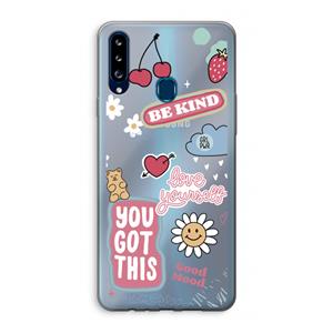 CaseCompany Positivity: Samsung Galaxy A20s Transparant Hoesje