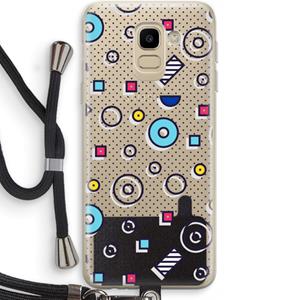 CaseCompany 8-bit N°9: Samsung Galaxy J6 (2018) Transparant Hoesje met koord