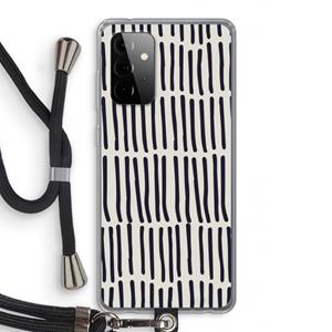 CaseCompany Moroccan stripes: Samsung Galaxy A72 5G Transparant Hoesje met koord
