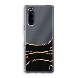 CaseCompany Gouden marmer: Sony Xperia 5 Transparant Hoesje