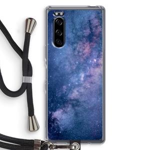 CaseCompany Nebula: Sony Xperia 5 Transparant Hoesje met koord