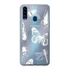 CaseCompany Tiny Bugs: Samsung Galaxy A20s Transparant Hoesje