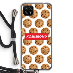 CaseCompany Koekerond: Samsung Galaxy A22 5G Transparant Hoesje met koord