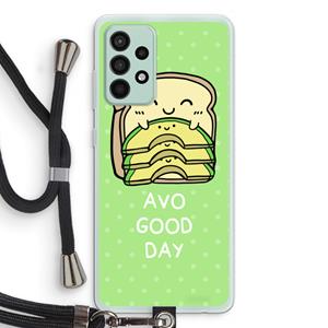 CaseCompany Avo Good Day: Samsung Galaxy A52s 5G Transparant Hoesje met koord