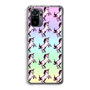 CaseCompany Musketon Unicorn: Xiaomi Redmi Note 10 Pro Transparant Hoesje