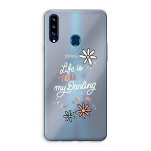 CaseCompany Tough Life: Samsung Galaxy A20s Transparant Hoesje