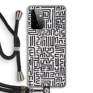 CaseCompany Moroccan Print: Samsung Galaxy A72 5G Transparant Hoesje met koord