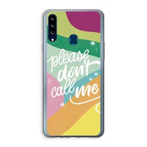 CaseCompany Don't call: Samsung Galaxy A20s Transparant Hoesje