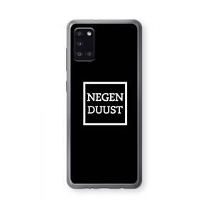 CaseCompany Negenduust black: Samsung Galaxy A31 Transparant Hoesje