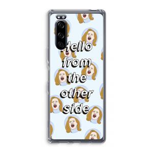 CaseCompany Hello: Sony Xperia 5 Transparant Hoesje