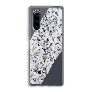 CaseCompany Gespikkelde marmer: Sony Xperia 5 Transparant Hoesje