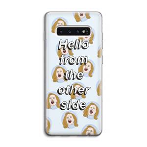 CaseCompany Hello: Samsung Galaxy S10 4G Transparant Hoesje