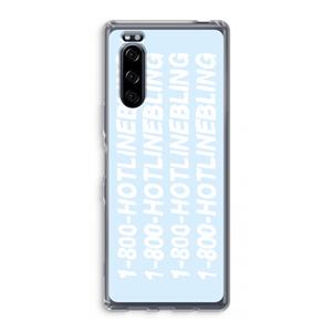 CaseCompany Hotline bling blue: Sony Xperia 5 Transparant Hoesje